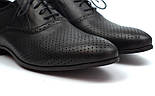Туфлі літні шкіряні класичні перфорація чоловіче взуття великий розмір Rosso Avangard BS Felicite BlackPerf, фото 7