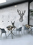 Декоративна дерев'яна картина абстрактна модульна полігональна Панно "Deer / Олень", фото 2