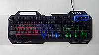 Клавиатура с цветной подсветкой UKC KW-900 (ART-4400), SKELETON, метал. панель, USB