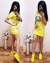 Круте плаття футболка з накаткою і капюшоном, фото 2