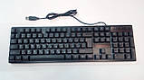Клавіатура з кольоровою підсвіткою KR-6300 (ART-4142), конструкція SKELETON, USB Black, фото 5