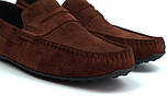 Коричневі чоловічі мокасини замшеві з перфорацією літнє взуття Rosso Avangard ETHEREAL CINNAMON Vel Perf, фото 8