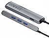 USB-хаб Baseus Mechanical Eye 6 в 1 Type-C to USB3.0*3 + HDMI + RJ45 + Type-C PD Ethernet Grey (CAHUB-J0G), фото 4