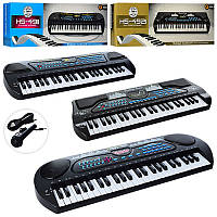 Синтезатор детский HS4911-21-31, 49 клавиш, микрофон, USB зарядное, запись, демо