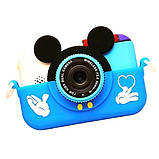 Фотоапарат дитячий цифровий 28 Мп Mickey Mouse з 2 камерами синій червоний, рожевий, жовтий, фото 2