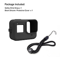 Силіконовий захисний чохол для гопро GoPro Hero 8 Black + ремінець Чорний DF-22