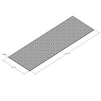 Пластина прямая перфорированная 80х240х2,0 мм