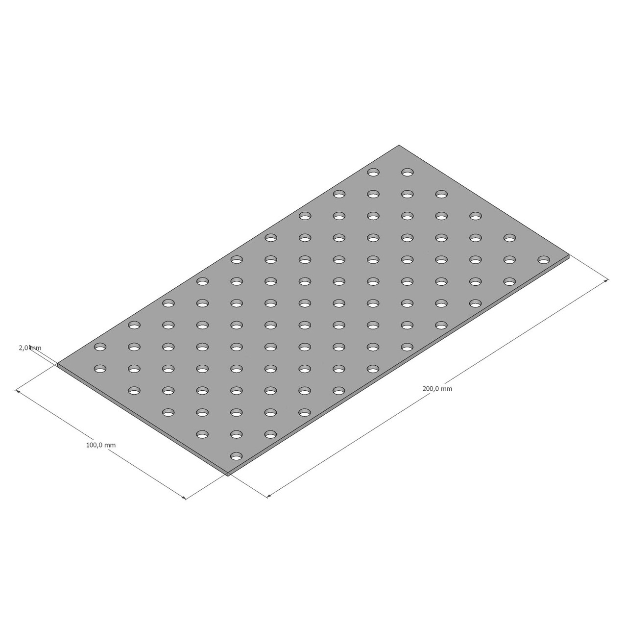 Пластина прямая перфорированная 100х200х2,0 мм: продажа, цена в Киеве ...
