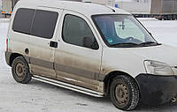 Пороги боковые (подножки-площадка) Peugeot Partner 1996-2008 (Ø51)