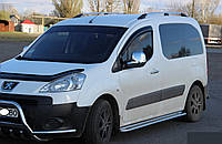 Пороги боковые (подножки-площадка) Peugeot Partner 2008+ (Ø42)