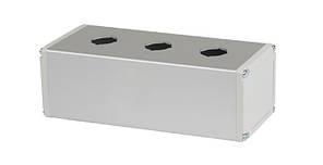 Корпус для кнопок 22 мм 3 відчини, прямий