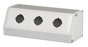 Корпус для кнопок 22 мм 3 відчини, кутовий