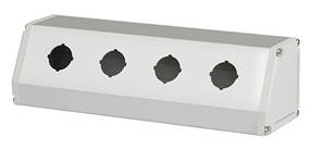 Корпус для кнопок 22 мм 4 відчини, кутовий