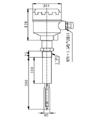 Датчик рівня вібраційний вилочний SС-YC01SA(D)-LM-200, фото 3