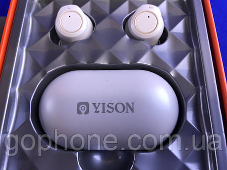 Bluetooth-Навушники з кейсом Yison TWS-T3 White, фото 2