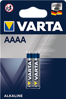 Батарейка Varta Alkaline АААA (LR61), 1.5V, лужна, 2 шт.