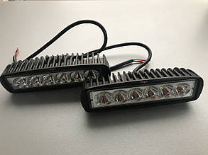 Світлодіодні прямокутні фари дальнього світла 7-18W SPOT 2 шт.