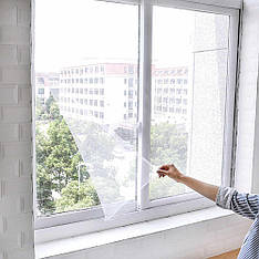 Біла антимоскітна сітка, універсальна, ширина 120 см