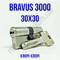 Цилиндр Abus Bravus 3000MX 60мм (30x30) ключ-ключ МОДУЛЬНЫЙ
