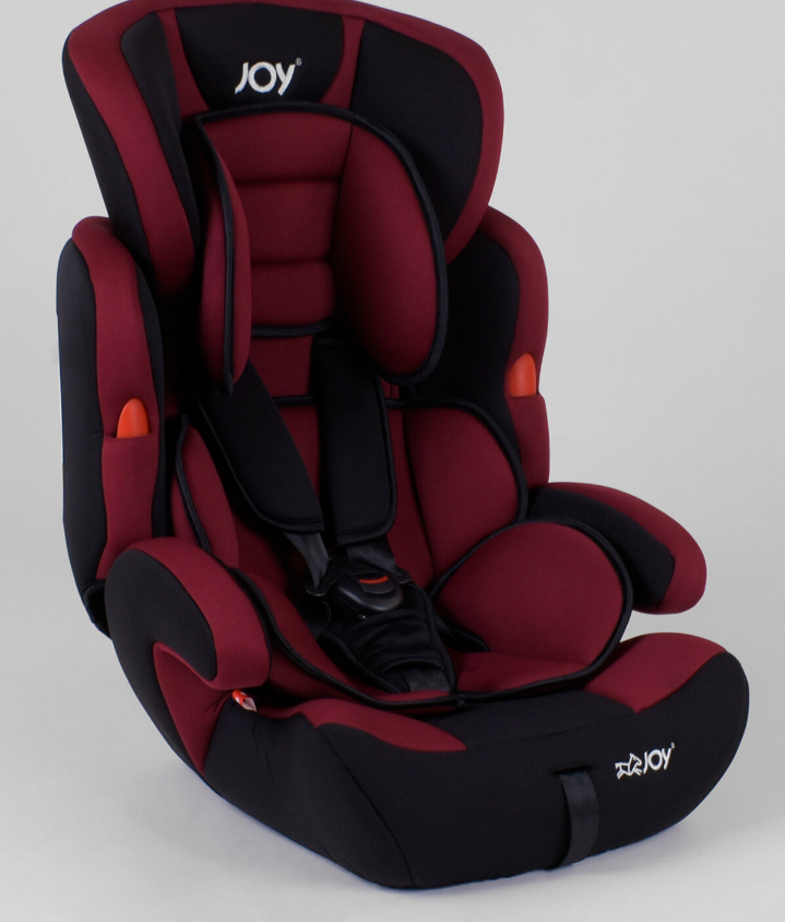 Універсальне автокрісло JOY NB-8555 колір чорно-бордовий з бустером 9-36 кг