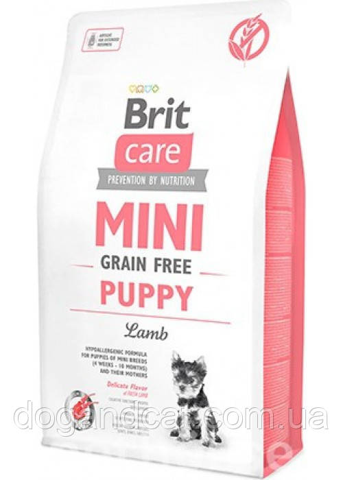 Сухой корм Brit Care (Брит Кеа) Grain-free Mini Puppy Lamb с ягненком для щенков малых пород 7 кг - фото 1 - id-p1187880435