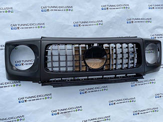 AMG carbon cover lights + grill for Mercedes G-class W463A