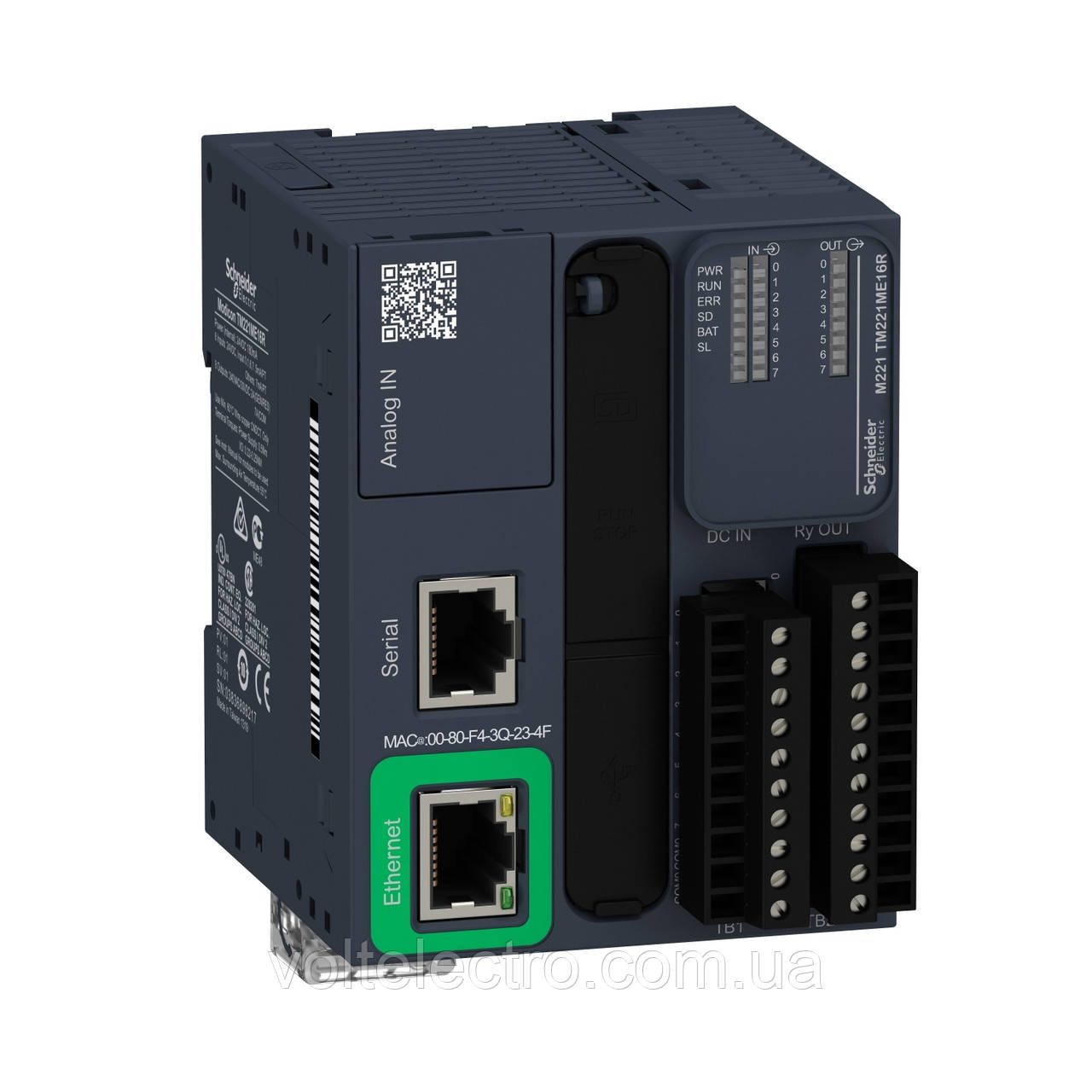 Логічний контролер М221-16IO реле Ethernet 24В, фото 1