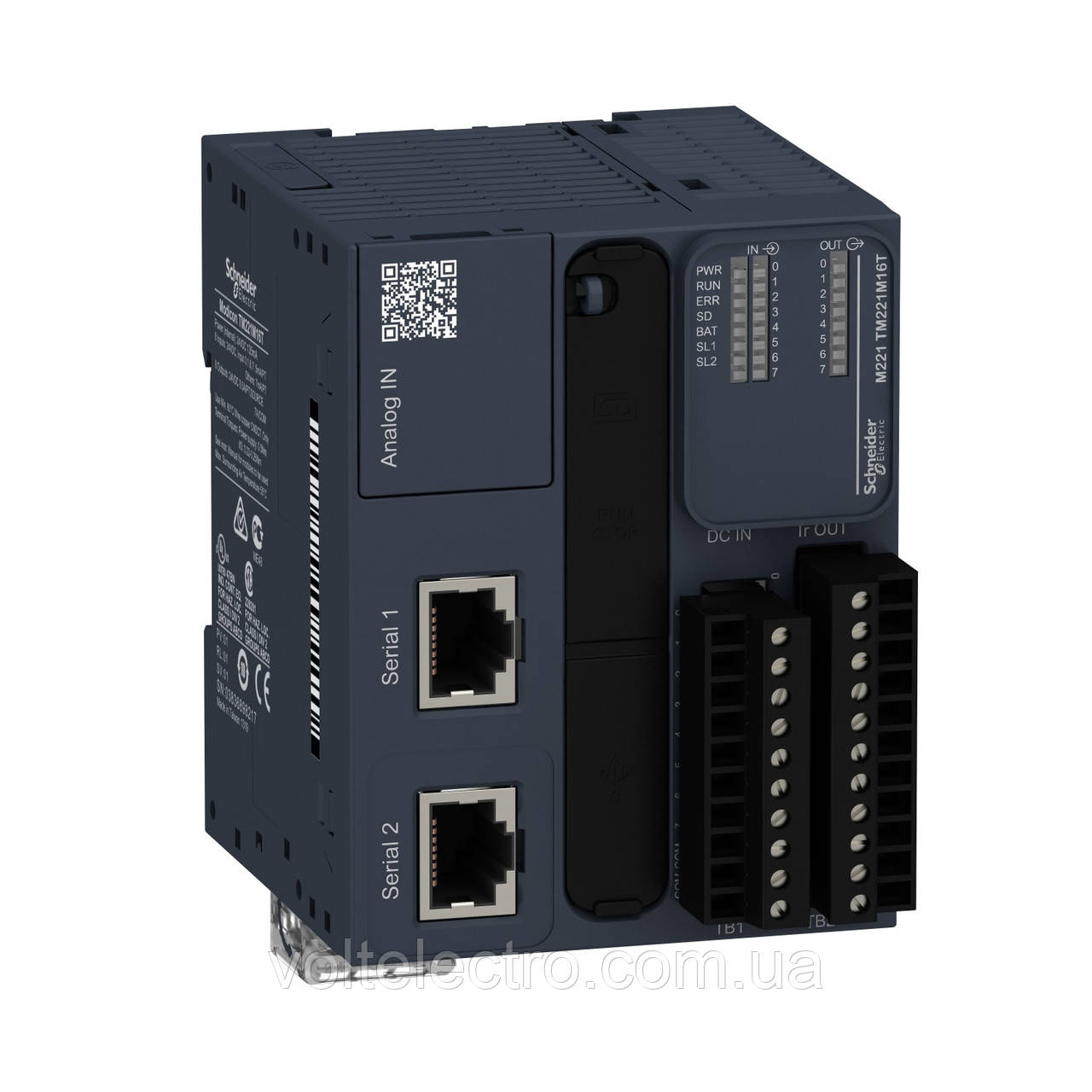 Логічний контролер М221-16IO транзист джерело Ethernet 24 В