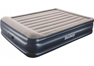 Надувне ліжко Bestway 67630 (203х152х46см) підголовник і електронасос, фото 2