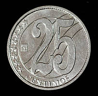 Монета Венесуели 25 синтимо 2007 р.