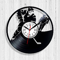 Хокей часы Часы хокей-клуб Виниловые часы Спорт часы Хокей игра Часы настенные Часы кварцовые Игра на коньках
