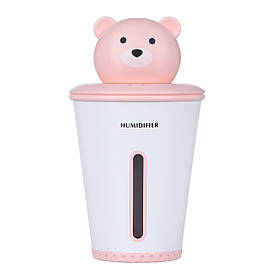 Міні Зволожувач-нічник Little Bear (білий + рожевий)