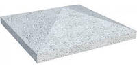 Кришки бетонні на стовпи 4-х скатні 550х550 мм