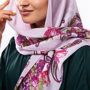 Бавовняна хустка 90х90см Блідо-бузкова 1413858610, фото 4