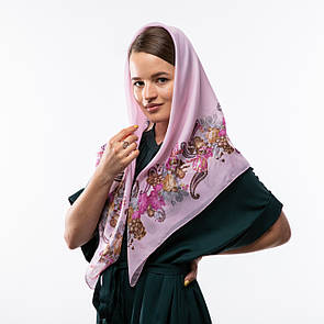 Бав'яна хустка 90х90 см Рожева 1413858613