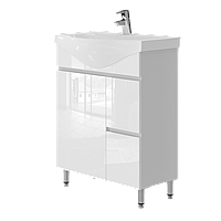 Тумба напольная с умывальником Ювента Monika M3-65 белая