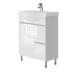 Тумба підлогова з умивальником Ювента Monika M3-65 біла