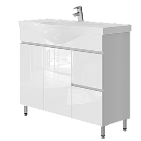 Тумба підлогова з умивальником Ювента Monika M5-100 біла