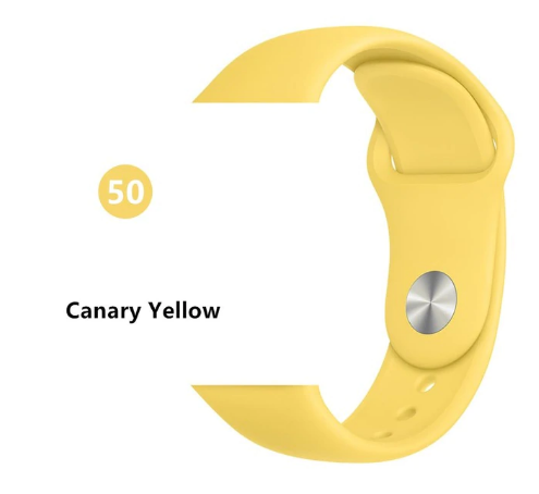 Ремінець для Apple Watch SM (38/40/41 mm) Silicone Canary Yellow 50