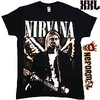 Футболка Nirvana "Live At Seattle", чорна, Розмір XXL