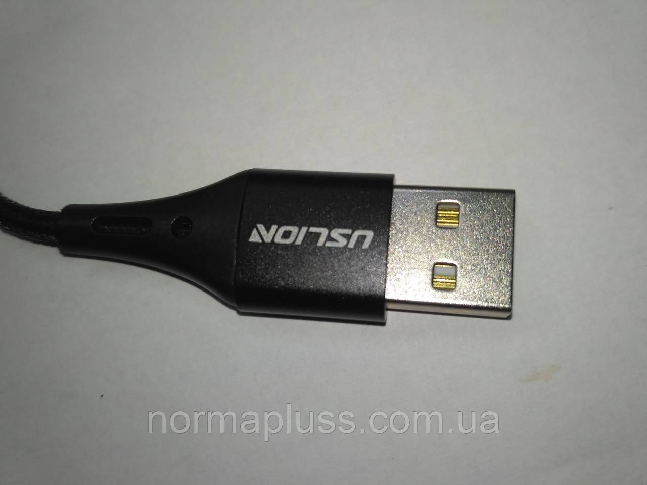 Кабель micro USB в шматяній оплітці 0,5 м. USLION, фото 1