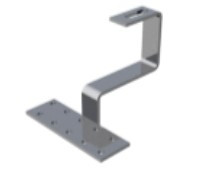 Кронштейн горизонтальний зворотний з великою п'ятою Сталь, S235JR, Цинкове покриття 70 мкм