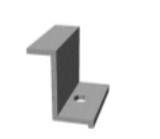 Притискач крайній, модуль 35 мм Анод срібло, 21 мкм, фото 1