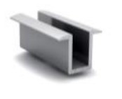 Притискач середній, модуль 30-35 мм Анод срібло, 21 мкм