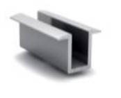 Притискач середній, модуль 30-35 мм Анод срібло, 21 мкм, фото 1