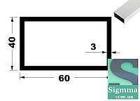 Труба 60 *40*3 бп прямоугольная алюминиевая