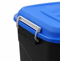 Ведро для мусора 75л EcoTayg (Испания)60*40,2 h56см, с синей крышкой и ручками (411021) пластиковый