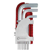 Набір Г-подібних шестигранних ключів INTERTOOL 9 предметів (HT-1803)