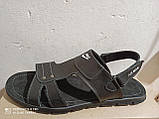 Шкіряні Nike чоловічі літні сандалі найк великого розміру 46, фото 4