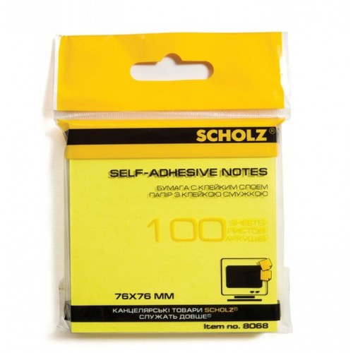 Блок для нотаток з клейким шаром Scholz 100 аркушів (8068/02041403)